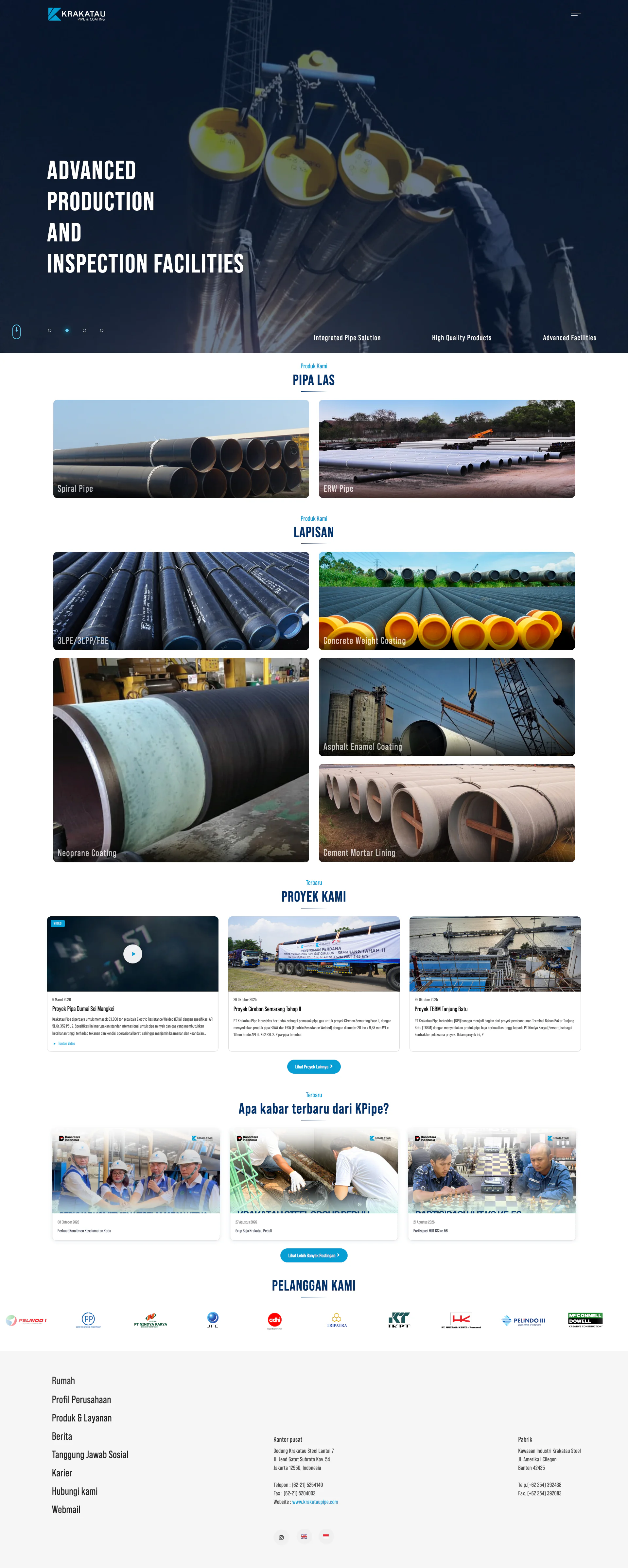 Web Profil Perusahaan PT. Krakatau Pipe Industries