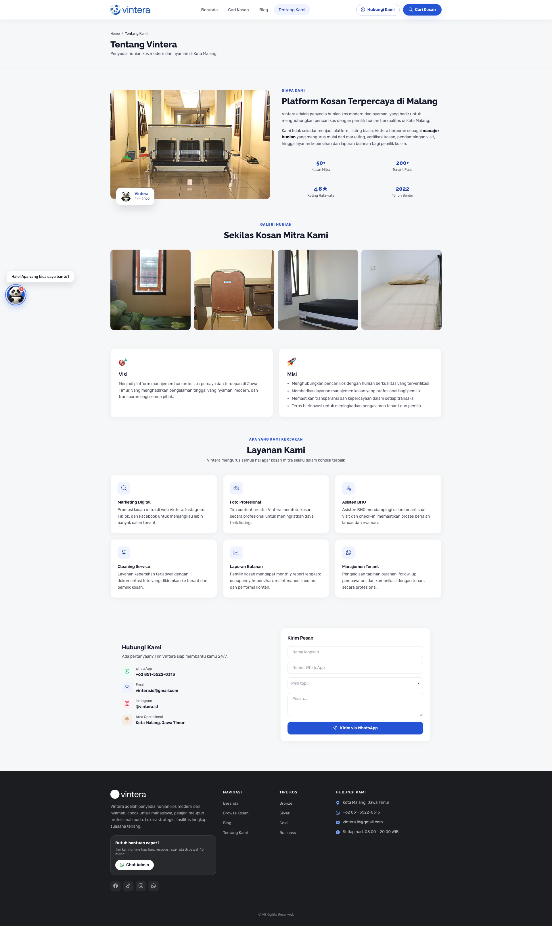 Gallery Web Booking Sewa Kost Online