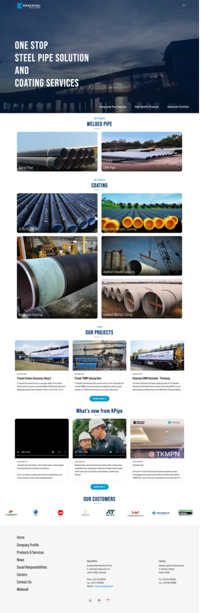 Web Profil Perusahaan PT. Krakatau Pipe Industries