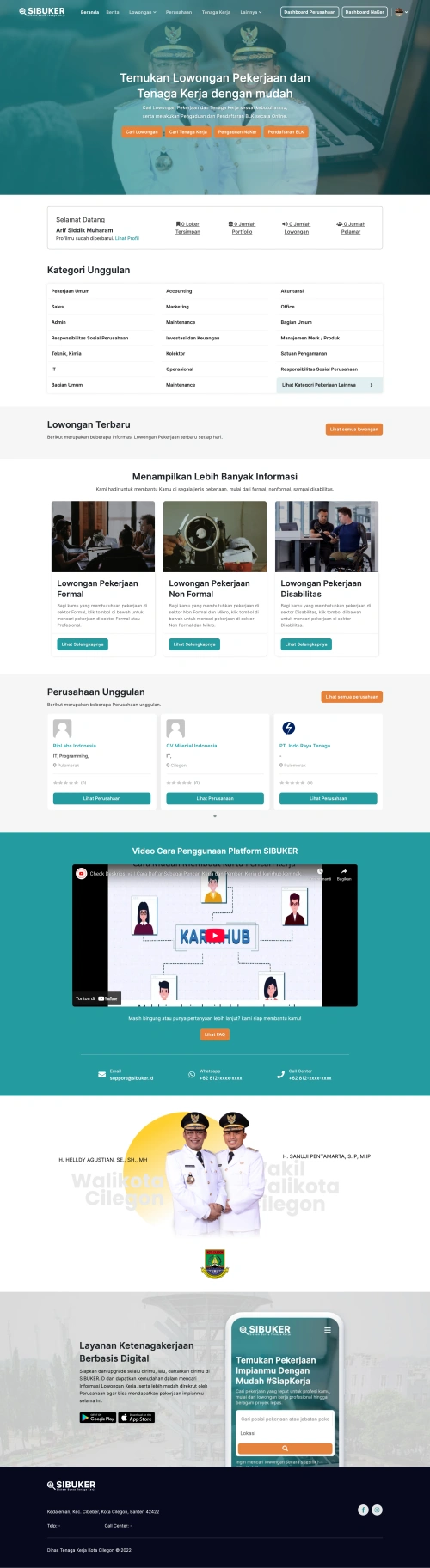 Web Sistem Bursa Tenaga Kerja Kota Cilegon