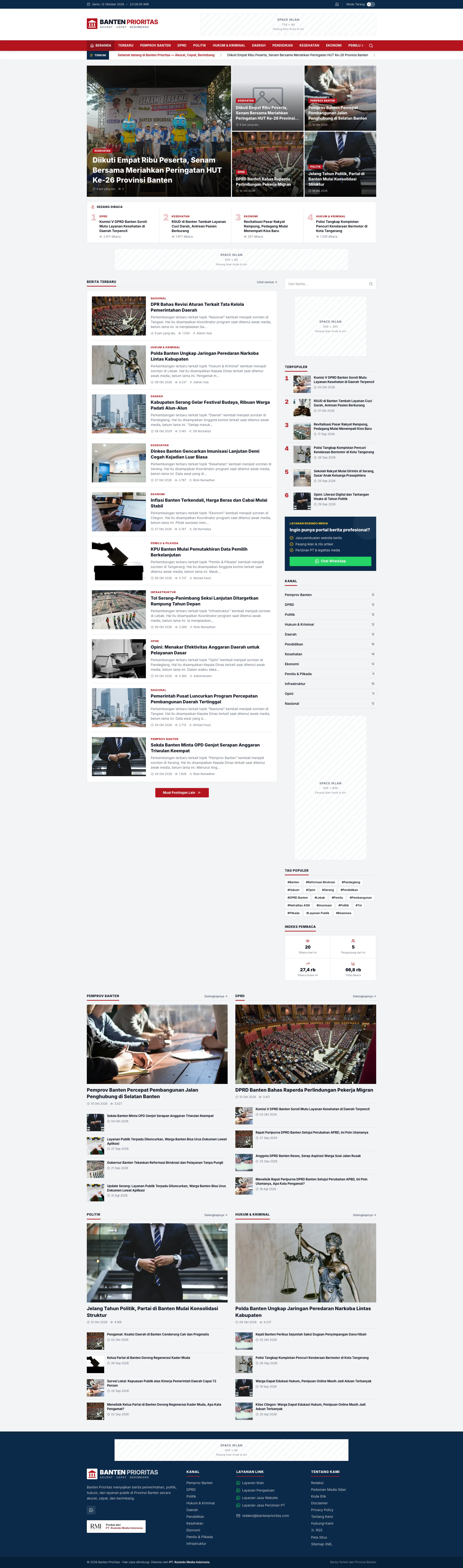 Gallery Web Portal Berita Banten Prioritas